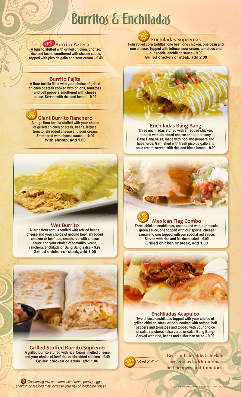El Tapatio Mexican - Menu - Farmington, MO