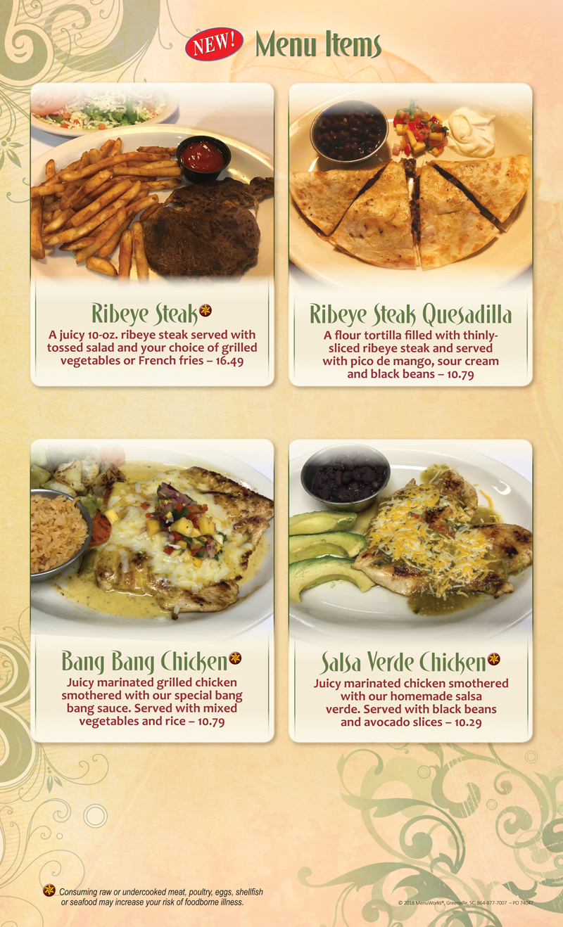 El Tapatio Mexican - Menu - Farmington, MO